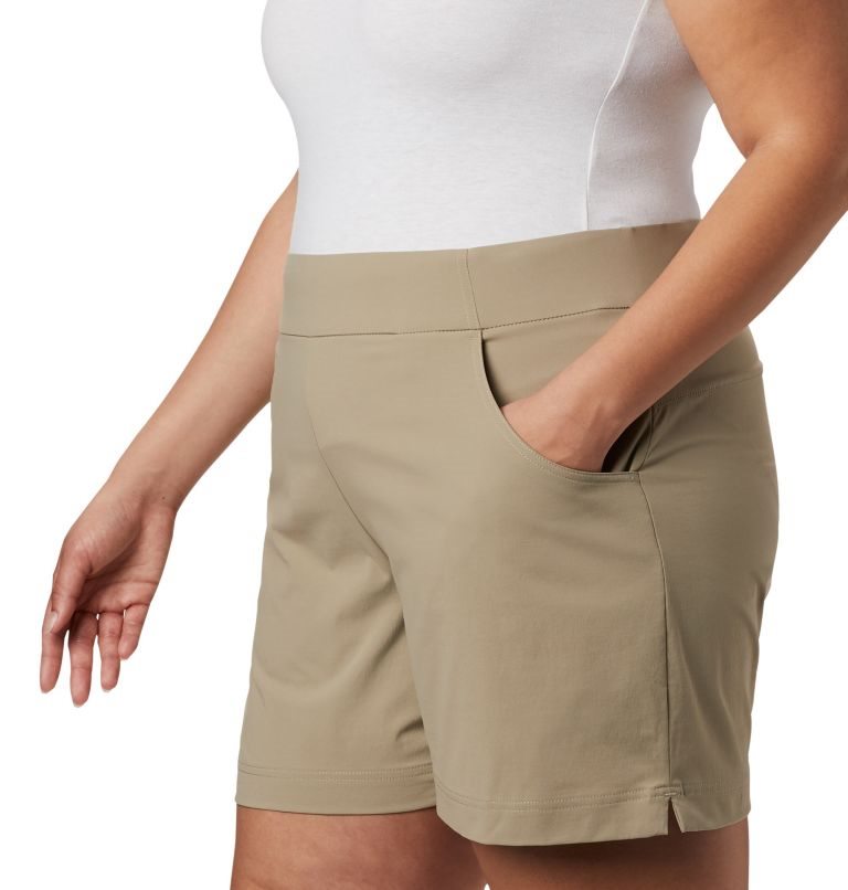 Women's Columbia Anytime Casual Shorts Khaki | Plus Size CA-D1LA3